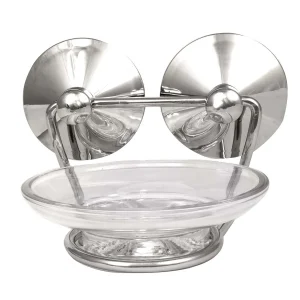 Chrome Soap Holder With Glass Dish
